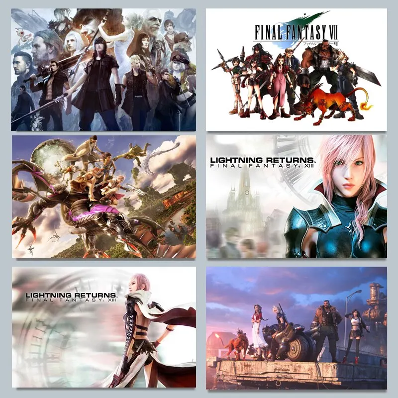 Gaming Accessories Wall - Final Fantasy VII Vaporwave холст постер
