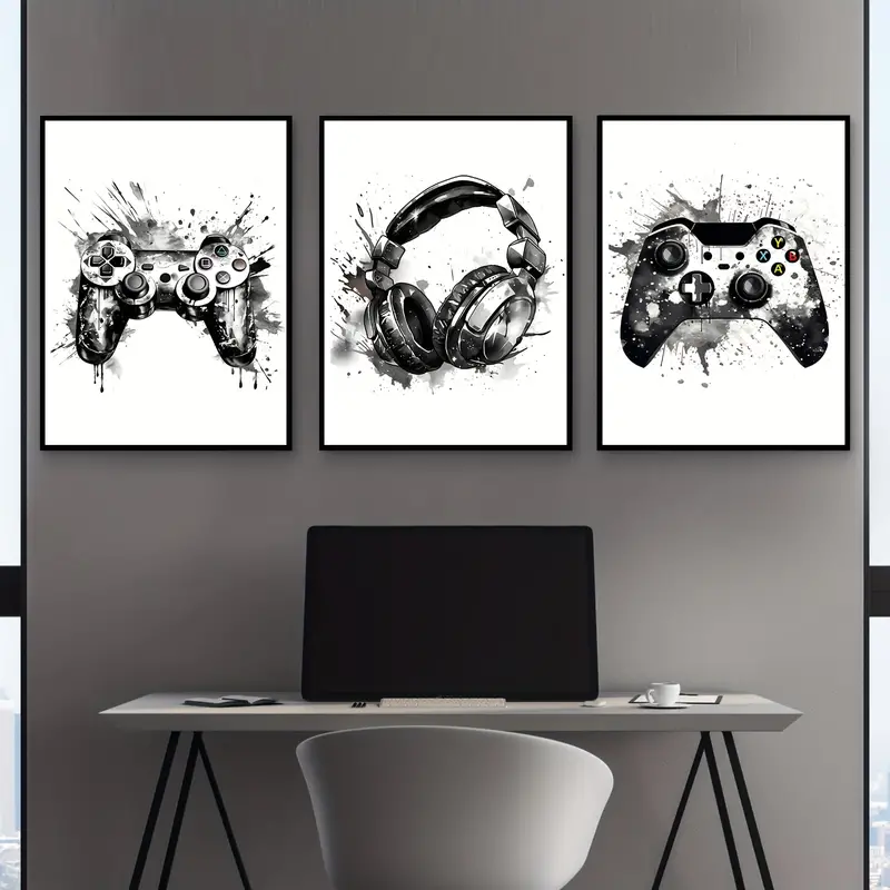 Gaming Accessories Wall - 3 безрамочных холста с картинами, 3